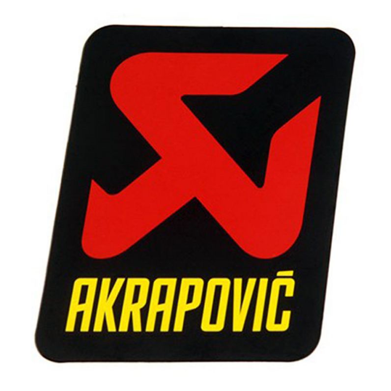Αυτοκόλλητο πυρίμαχο AKRAPOVIC 60x75 OFF ROAD Αυτοκόλλητα εξάτμισης BLACK YELLOW RED