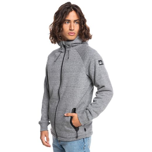 QUIKSILVER KUROW ZIP LIGHT GREY HEATHER