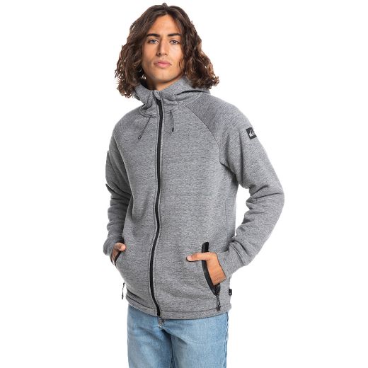 QUIKSILVER KUROW ZIP LIGHT GREY HEATHER