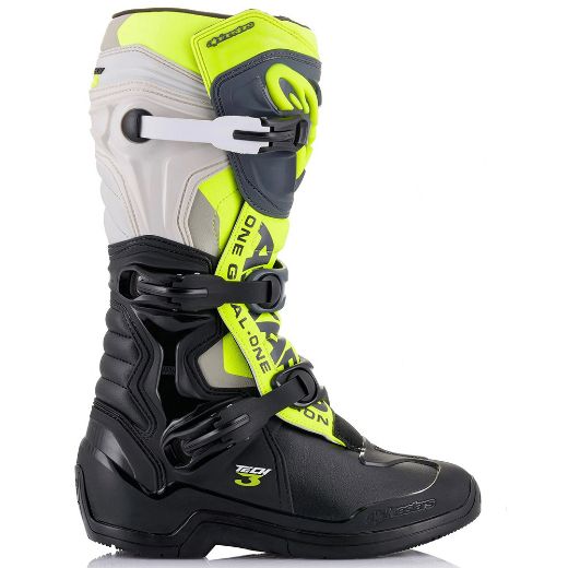 μπότες MX Enduro ALPINESTARS TECH 3 Black Grey Yellow fluo