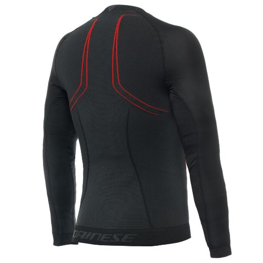 DAINESE NO-WIND THERMO LS ZIP BLACK/RED CHANIA