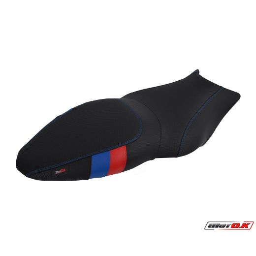 MOTO.K D376 SEAT COVER FOR BMW K1200S/1300 S (05+) BLACK/RED/BLUE