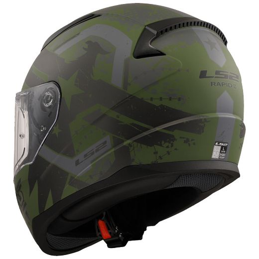 LS2 Rapid II full-face helmets ECE 22.06 Thunderbirds matt military