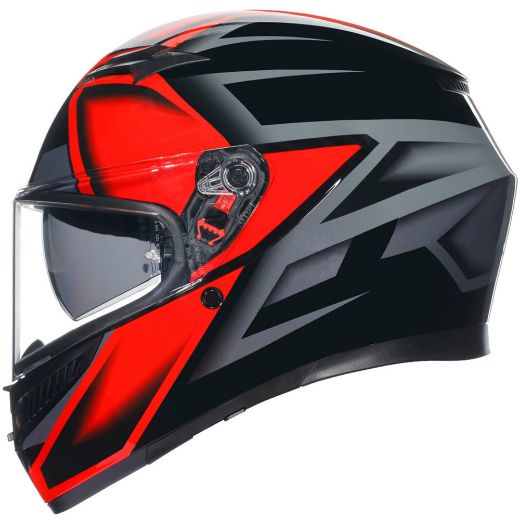 motorcycle full-face helmets AGV k3 COMPOUND BLACK/RED ece 2206 helmet