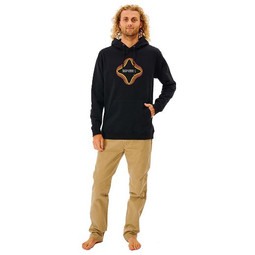 Φούτερ με κουκούλα RIPCURL SURF REVIVAL VIBRATIONS Φούτερ black μαύρο