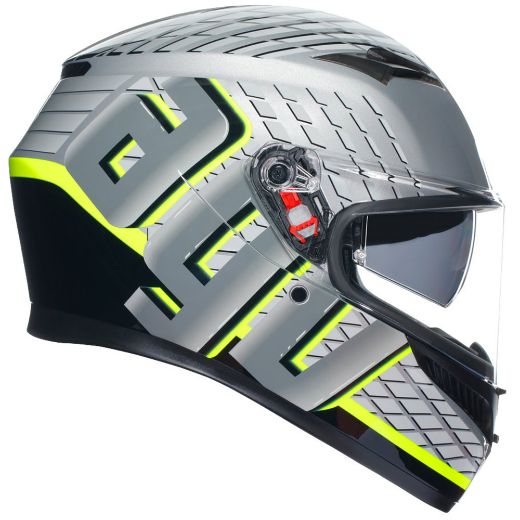 full-face κράνη μηχανής agv k3 FORTIFY GREY/BLACK/YELLOW FLUO ece 2206 mplk κράνος