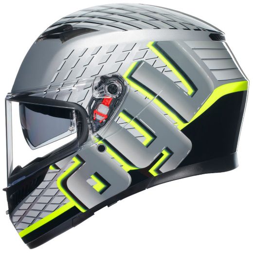 motorcycle full-face helmets AGV k3 FORTIFY GREY/BLACK/YELLOW FLUO ece 2206 helmet