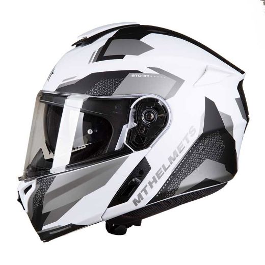 MT STORM SV DRONE A2 GREY MATT HELMET FLIP UP