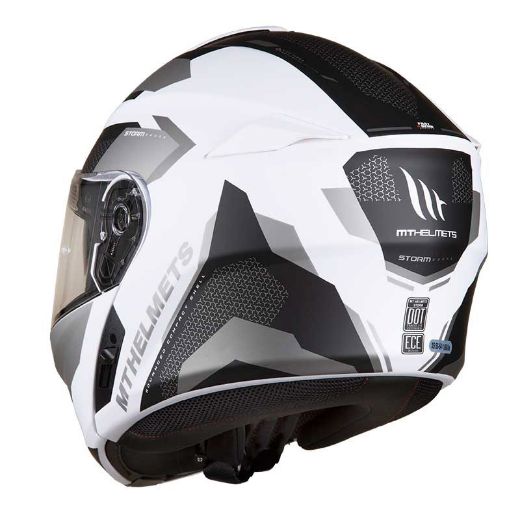 MT STORM SV DRONE A2 GREY MATT HELMET FLIP UP