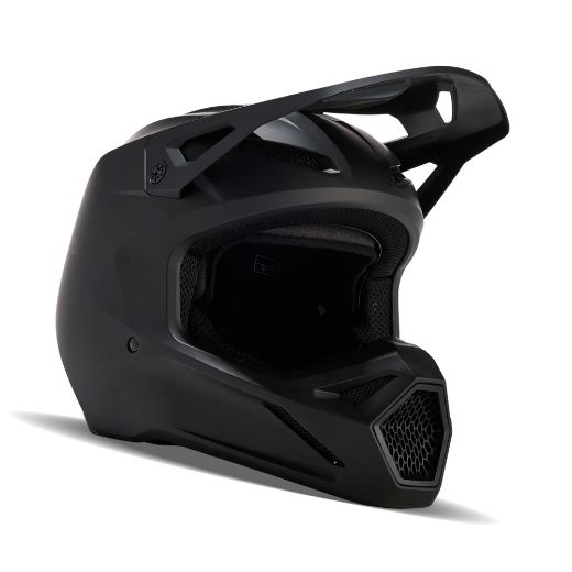 FOX V1 helmets MX & Enduro solid matt black chania