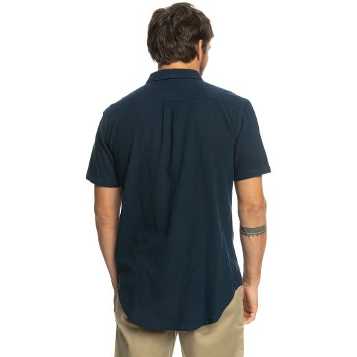 Αντρικά πουκάμισα QUIKSILVER TIME BOX Ανδρικό καλοκαιρινό κοντομάνικο πουκάμισο Navy Blazer Μπλε