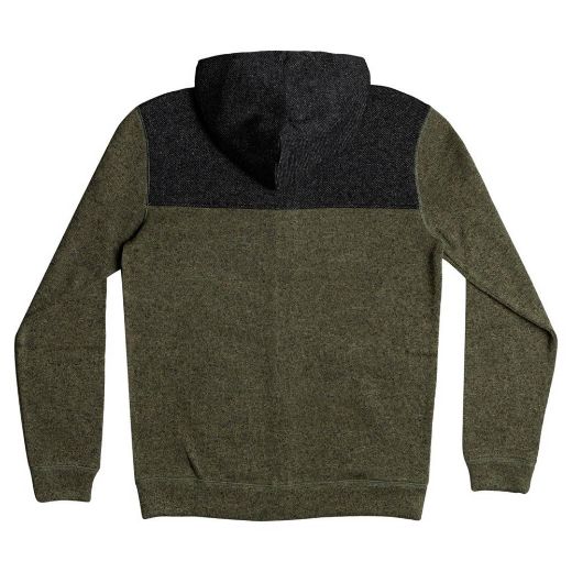 Αντρικές Ζακέτες QUIKSILVER KELLER BLOCK ZIP Ζακέτες με Κουκούλα FOUR LEAF CLOVER Λαδί