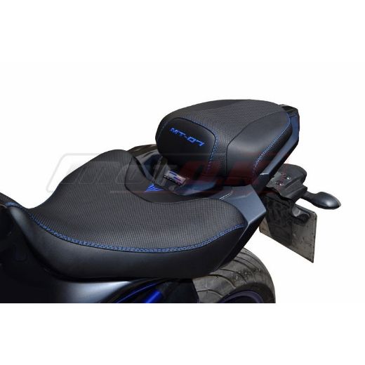 MOTO.K BLACK/GREY COMFORT SEAT + EMBROIDERY LOGO + PROSTATE SPACE FOR YAMAHA MT-07