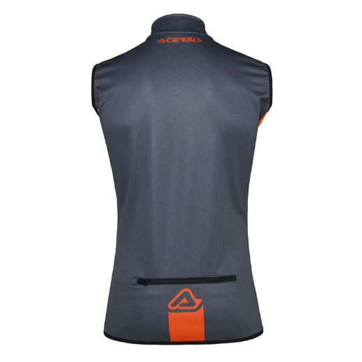 Αντιανεμικό γιλέκο ACERBIS X-WIND SOFTSHELL γιλέκο off road grey orange γκρι πορτοκαλί