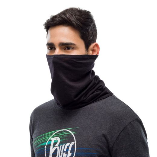 Ισοθερμικά Περιλαίμια BUFF MERINO LIGHTWEIGHT Μάλλινα Μαύρο