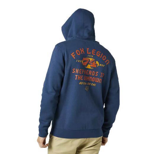 FOX AT BAY ZIP HOODIE DARK INDIGO