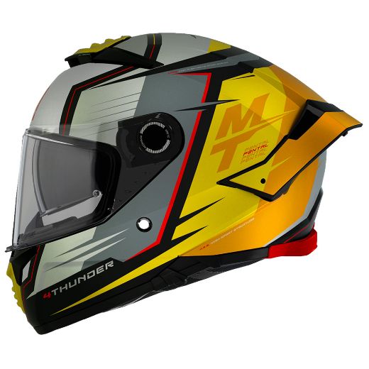 full-face κράνη μηχανής MT THUNDER 4 SV κράνος B3 PENTAL YELLOW MATT