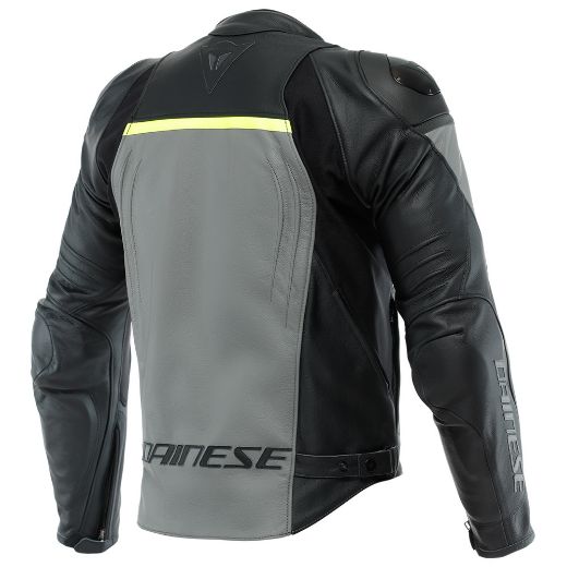 Σπορ Δερμάτινα Μπουφάν Μηχανής DAINESE RACING 4 charcoal-gray γκρι μαύρο