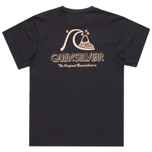 αντρικές καλοκαιρινές κοντομάνικες μπλούζες quiksilver evo original black μαύρο
