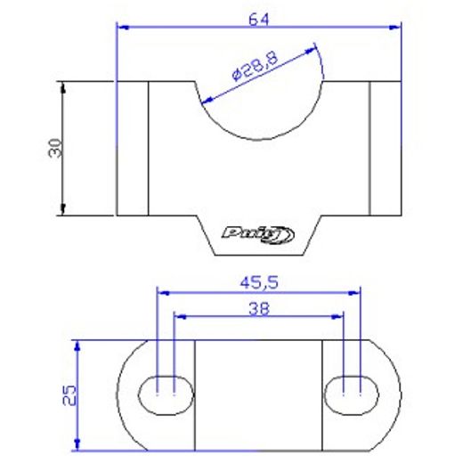 PUIG 374n bar risers 30mm αποστάτες τιμονιού μηχανής fatbar 28.6MM Μαύρο