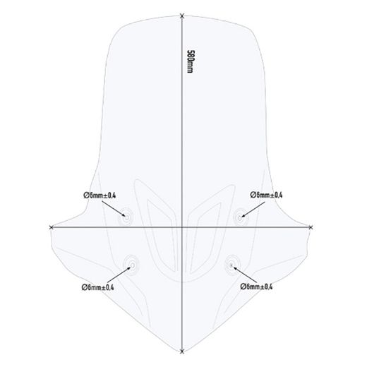 Givi D1171ST διάφανη ζελατίνα Honda CB 500 X (2019-2023) Χανιά