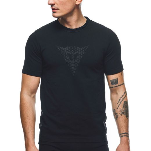 Ισοθερμική κοντομάνικη μπλούζα μηχανής DAINESE QUICK DRY TEE BLACK