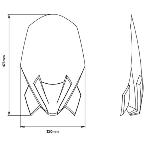 Windscreen PUIG BMW F900R Touring 20362H smoke chania