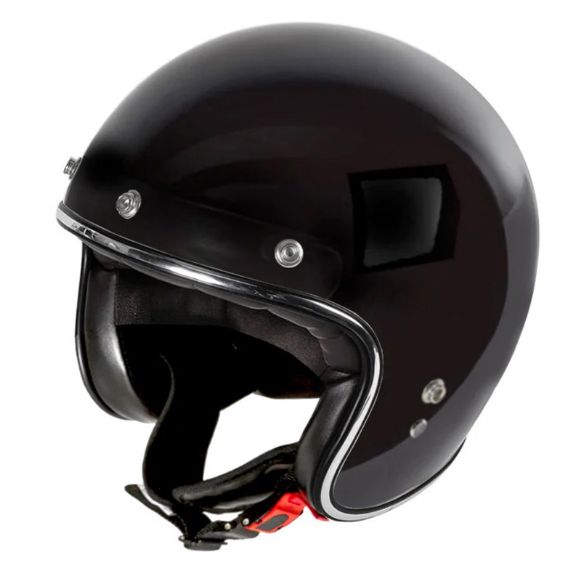 Vintage - ρετρό κράνος μηχανής Garibaldi G02X μαύρο γυαλιστερό