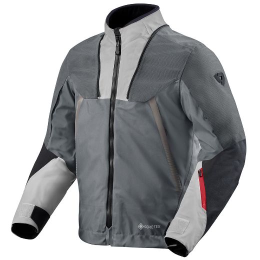 Μπουφάν μηχανής 4 Εποχών REVIT STRATUM GTX αδιάβροχο Γκρι Ανθρακί