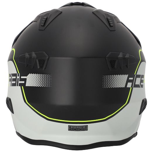 Καλοκαιρινό Ανοιχτό Open Face κράνος ACERBIS ARIA JET BLACK FLUO YELLOW μαύρο κίτρινο