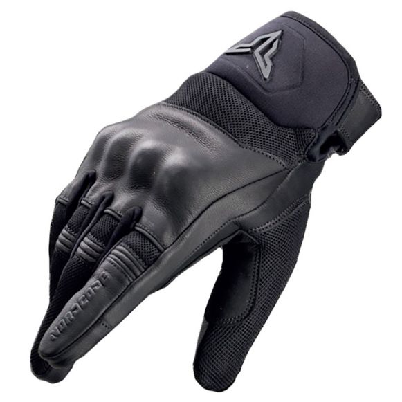 Καλοκαιρινά δερμάτινα γάντια μηχανής Nordcode Metro black Χανιά