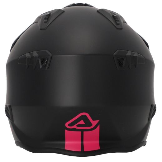 Καλοκαιρινό Ανοιχτό Open Face κράνος ACERBIS ARIA JET BLACK PINK μαύρο ροζ