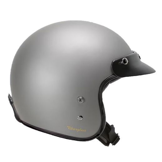 Vintage καλοκαιρινο Jet κράνος GARIBALDI G02X MATT METAL GREY ματ γκρι