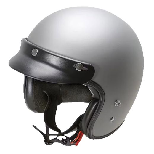 GARIBALDI G02X RETRO HELMETS MATT METAL GREY