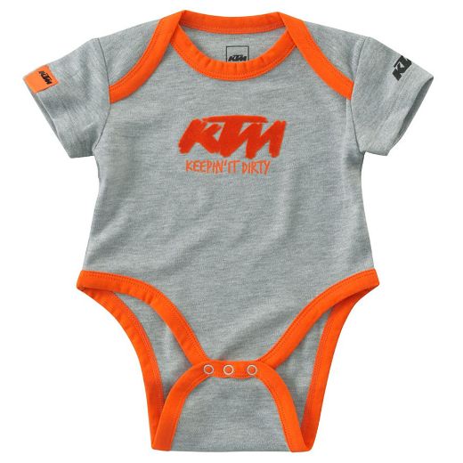 Σετ παιδικά φορμάκια κοντομάνικα KTM BABY BODY SET 2pcs γκρι άσπρο