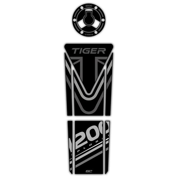 GPK 3D ΑΥΤΟΚΟΛΛΗΤΑ ΡΕΖΕΡΒΟΥΑΡ TRIUMPH TIGER EXPLORER 1200 2014-2016 BLACK