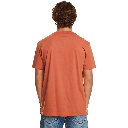 Ανδρικές Κοντομάνικες Μπλούζες QUIKSILVER LANDSCAPE LINES Ανδρική Μπλούζα Κόκκινο