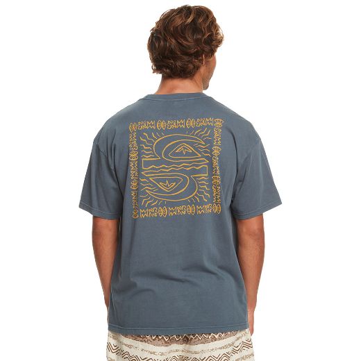 Ανδρικές Κοντομάνικες Μπλούζες QUIKSILVER NATURAL VIBE Ανδρική Μπλούζα Μπλε