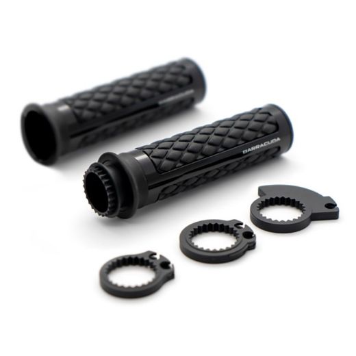 Χειρολαβές κλειστές BARRACUDA CLASSIC B-LUX ρετρό Γκριπς χερούλια μηχανής μαύρο