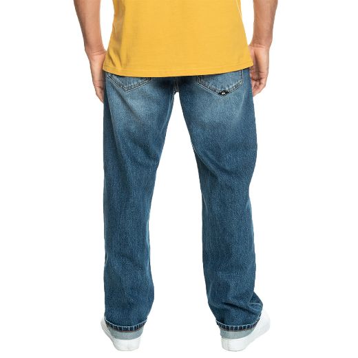 QUIKSILVER DENIM PANTS AQUA CULT AGED BLUE