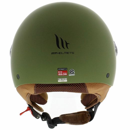 Ανοιχτό Open Face κράνος MT STREET S 22.06 A6 MATT GREEN