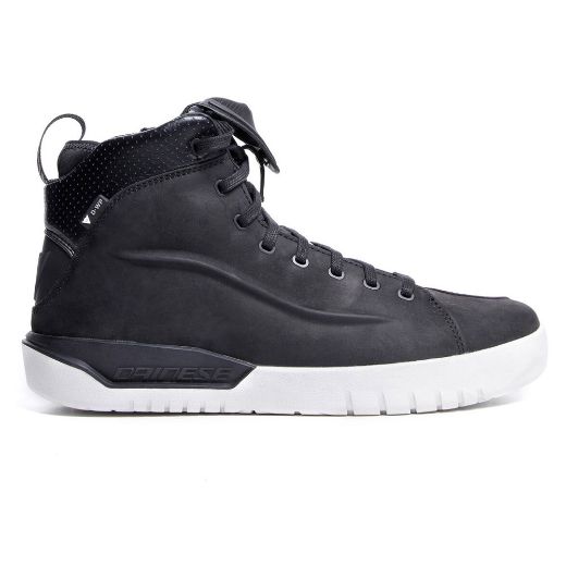 Αδιάβροχα μποτάκια μηχανής DAINESE METRACTIVE D-WP χειμερινό δερμάτινο μποτάκι Black White μαύρο άσπρο