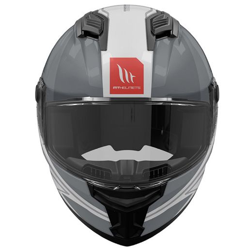 full-face κράνη μηχανής MT STINGER 2 κράνος ECE 22.06 POUN B2 γκρι άσπρο ματ