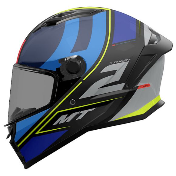 MT STINGER 2 FULL-FACE ΚΡΑΝΗ POUN B6 BLACK/BLUE MATT