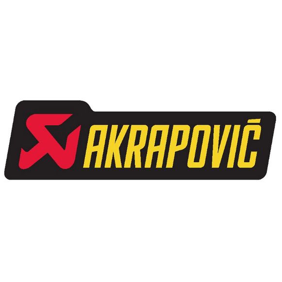 Αυτοκόλλητο πυρίμαχο AKRAPOVIC 180x53 ROAD Αυτοκόλλητα εξάτμισης BLACK YELLOW RED