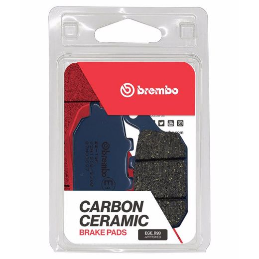 BREMBO Τακάκια Φρένων YAMAHA HONDA SUZUKI KAWASAKI πίσω τακάκια 07HO3607 κεραμικά carbon blue μπλε