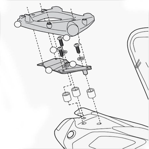 TOPCASE BASE GIVI MAXSYM 400-600 11-14 | SR7051M BLACK