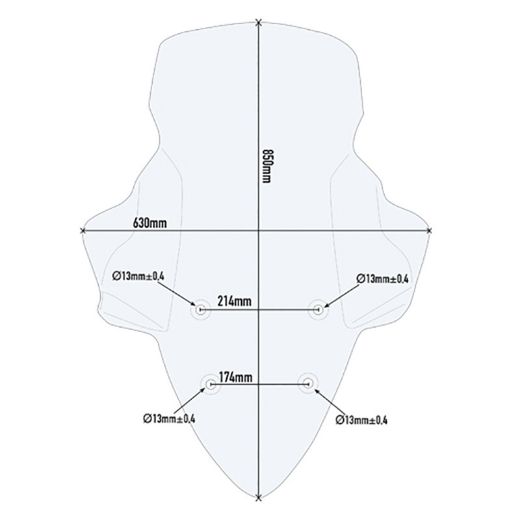 Givi D6104ST Windscreen Kymco X-Citing 400i 2013 clear Chaia