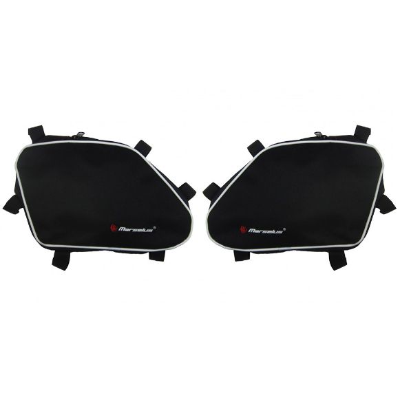 MOTO DISCOVERY 0008-04 BLACK CRASH BAR BAGS FOR HONDA VARADERO XLV-1000 2003-2006 WITH KAPPA/GIVI CRASH BARS