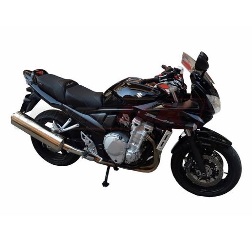 MOTO.K ανατομική σέλα Suzuki Bandit 650 / 1200 / 1250 (2005 - 2009) + κεντητό λογότυπο & τομή κόκκυγα / προστάτη